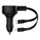 Baseus Enjoyment Retractable dual Output Type-C & Lightning 30W Car Charger